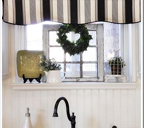 kitchen makeover bistro style, home decor, kitchen design, kitchen island, Kitchen awning over sink