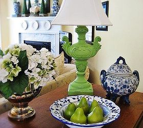 i have given my living room a little facelift adding more blue and white my, home decor, lighting, living room ideas, What do you think paint it a distressed creamy white or leave the green