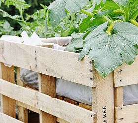 a pallet garden have you ever built one, gardening, pallet, She lined it with plastic