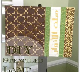 how to stencil a lampshade that will not be ignored, lighting, painting, repurposing upcycling