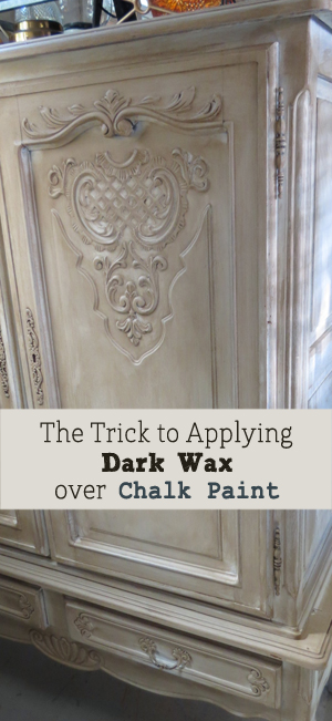 trick to applying dark wax over chalk paint on furniture, chalk paint, painted furniture