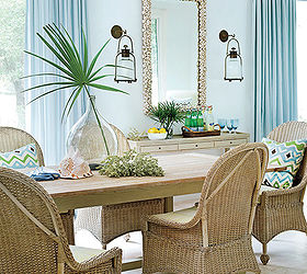 house tour coastal florida home, home decor, Although this overall look is sophisticated sandy tan wicker furniture feels informal and casual Shop the breakfast room