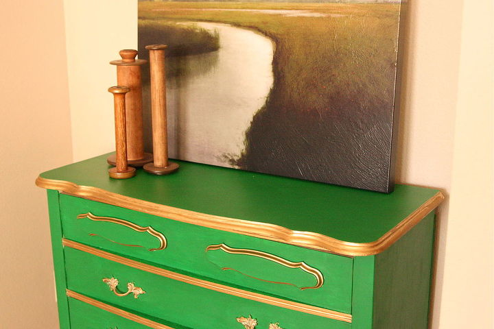 baroque green dresser, painted furniture