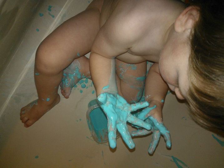 bathtub finger paints for kids, crafts