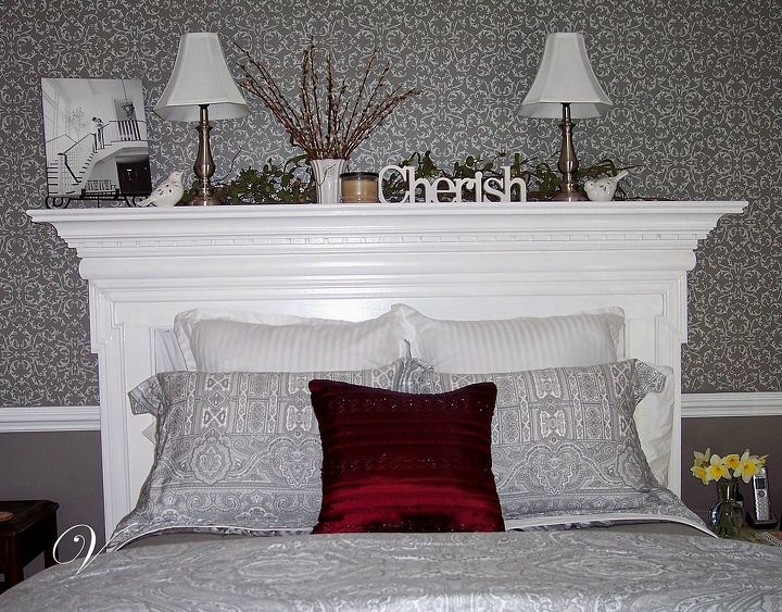how to make a headboard out of a mantel, bedroom ideas, repurposing upcycling