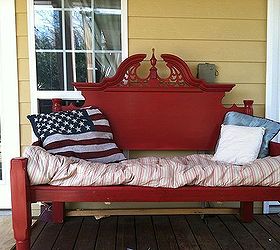 An Outdoor Bench Made From an Old Queen Bed Frame!