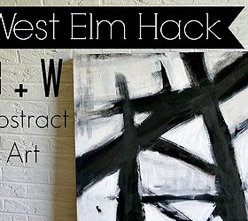 west elm hack b w abstract art, crafts, DIY your own Black White Abstract Art just like the West Elm version for under 15