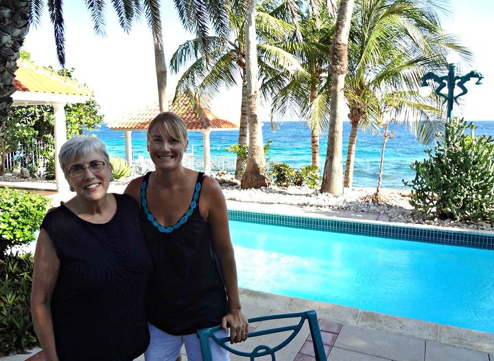 thinking of taking a vacation to the caribbean island of curacao, outdoor living, ponds water features, with my friend the owner of the home Marilyn