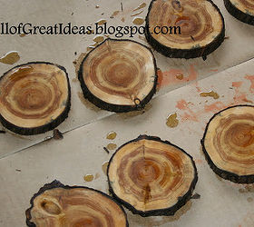 tree stump coasters diy, crafts