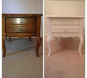 antique end tables before after, chalk paint, painted furniture