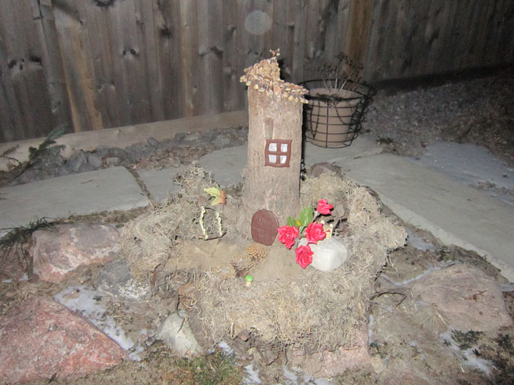 fairy house, gardening, After Fairy house front