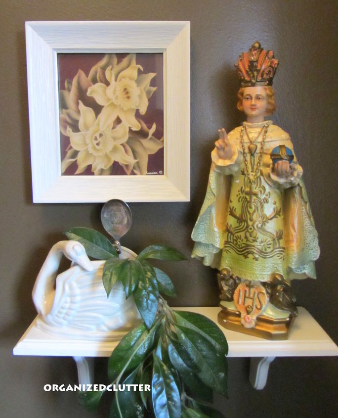 top ten vintage thrifty finds of 2012, repurposing upcycling, This vintage chalkware Infant of Prague religious figurine worked well with my vintage decor