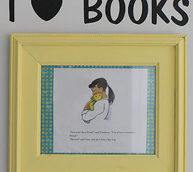 for the love of books kids bathroom, bathroom ideas, home decor, Framed book pages plus vinyl wall art