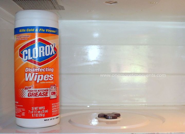 microwave kills germs in sponges, cleaning tips, After cleaning my sponge I wipe it out immediately with disinfecting wipes the sponge cleaning leaves the microwave moist and loosens food enough to do a quick cleaning