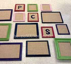 Turn Found Frames into Burlap & Cork Pinboards