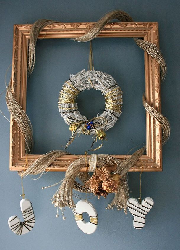 how to frame a wreath for the holidays, christmas decorations, crafts, seasonal holiday decor, wreaths