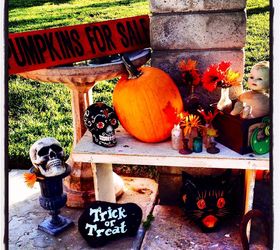 my halloween porch vignette with my 1 00 doll, halloween decorations, seasonal holiday d cor