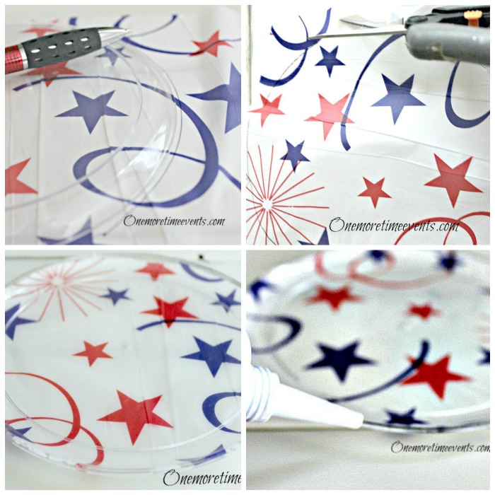memorial day table setting with plastic and table cover memorialday, seasonal holiday d cor