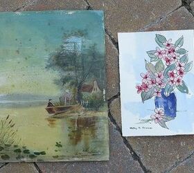 vintage finds for a future booth, Both of these appear to be original art