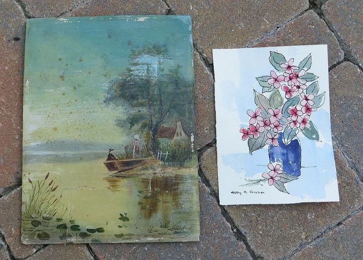 vintage finds for a future booth, Both of these appear to be original art