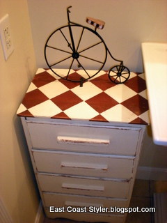 bathroom re do, bathroom ideas, home decor, painted furniture, repurposing upcycling, I also have a matching set of drawers like this that I painted different for another area