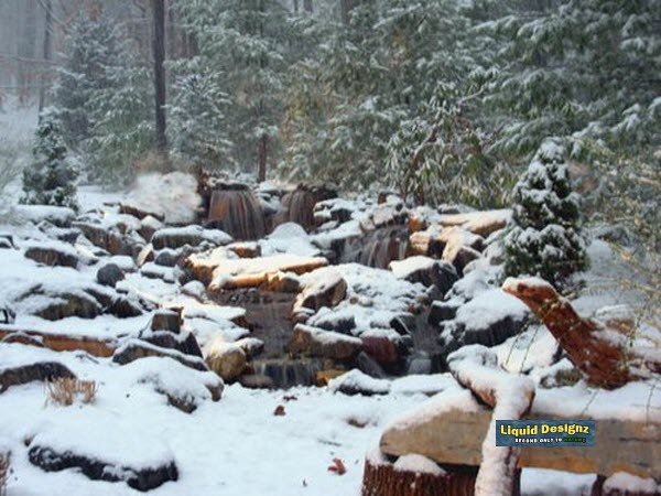 a winter paradise is even a possibility when the liquid designz team is hired, outdoor living, ponds water features
