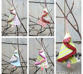 paper treee ornaments, christmas decorations, crafts, seasonal holiday decor