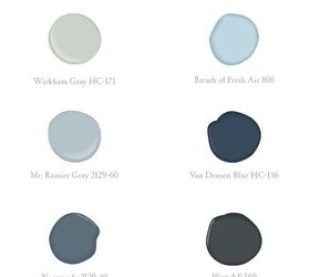 10 blue color of the year color schemes you should know about, home decor, painting, These Benjamin Moore colors are easy to work with and work well with the whites and grays of recent years
