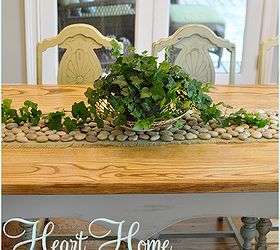 diy stone table runner, crafts, home decor, The stone table runner adds a bit of a natural vibe to the farmhouse table thanks for reading xo