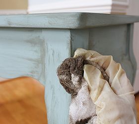 painting with chalk paint, chalk paint, painted furniture, Glazing a chalk painted table