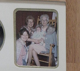 old family rocker gets a new life after 30 years, painted furniture, My mom me my Grandmother and her holding our baby daughter 1982