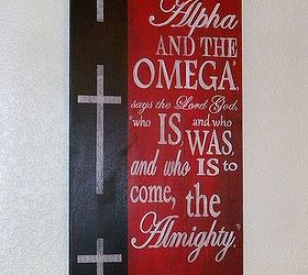 how to paint the alpha omega sign, crafts, painting, Alpha Omega by GranArt