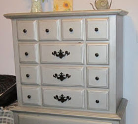 metallic makeover 6 drawer chest, painted furniture