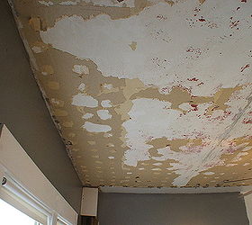 drywall repair made beautiful, home maintenance repairs, paint colors, tiling, This Example of a Before Ceiling Represents it needs improvement In a few hours it can look a 1000 better The Styrofoam Ceiling Tile Product cost about 1 45 per Square foot or about 160 00 for a 10 foot x 10foot size room