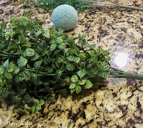 boxwood topiary tutorial, crafts, gardening, A floral foam ball and some greenery is the base for the topiary