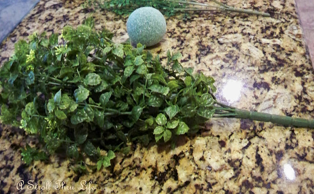 boxwood topiary tutorial, crafts, gardening, A floral foam ball and some greenery is the base for the topiary