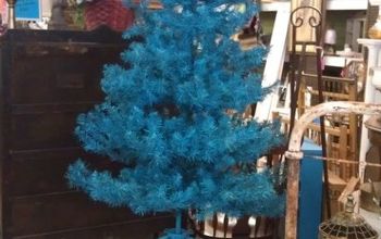 Spray Painted Fake Christmas Tree