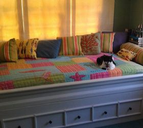 day bed and trundle, painted furniture, repurposing upcycling, woodworking projects, Day bed with Trundle