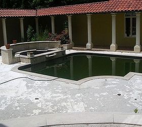 we also replaced the pool deck tile and remodeled the pool before and after, decks, home improvement, outdoor living, pool designs