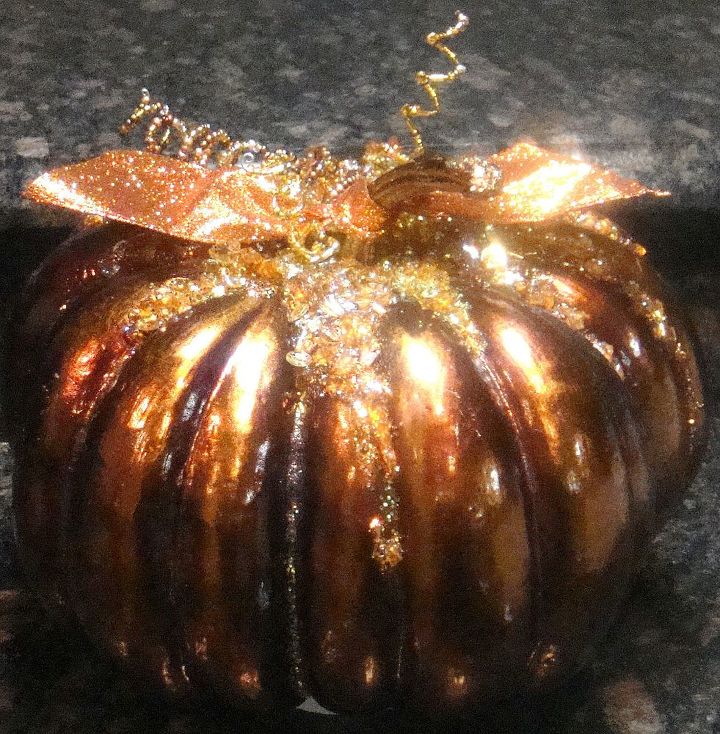 a harvest beaded pumpkin, crafts, decoupage, seasonal holiday decor