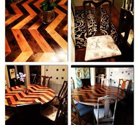 diy chevron topped table, diy, painted furniture