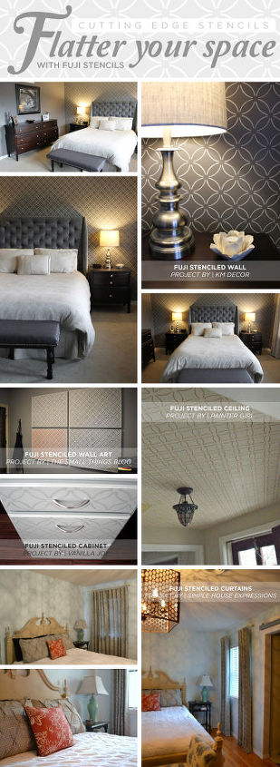 cutting edge stencils shares five flattering diy projects using the fu, bedroom ideas, home decor, painting, wall decor