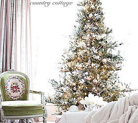silver amp gold christmas tree, living room ideas, seasonal holiday decor