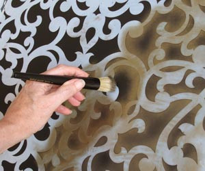 basic brush stenciling with royal stencil cr mes, paint colors, painting, wall decor, Visit our blog for wall the steps