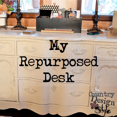 repurposed desk from our seldom used buffet, painted furniture, repurposing upcycling, My Repurposed Desk