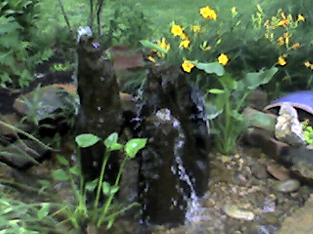 bubbling urns brass spitter fountains and other landscape ideas, landscape, ponds water features, Basalt Rocks