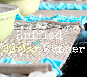 burlap spring ruffled table runner, crafts, seasonal holiday decor