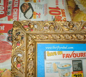 french caribbean mirror makeover, crafts, Gold Mirror Before