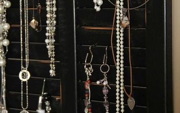 DIY Jewelry Organizer {from an Old Shutter Cabinet Door}