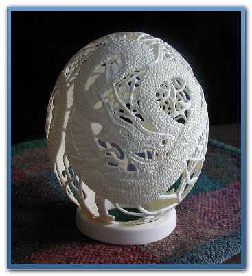 my egg carving, crafts, Dragon Dance